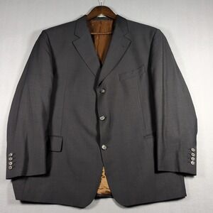 WESTBURY Mens 48R Black Wool Mohair Blend Blazer Sport Coat Suit Jacket 3 Button